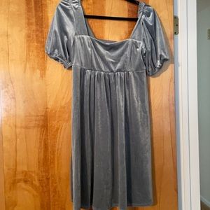 NWOT Crushed Velvet Babydoll Dress